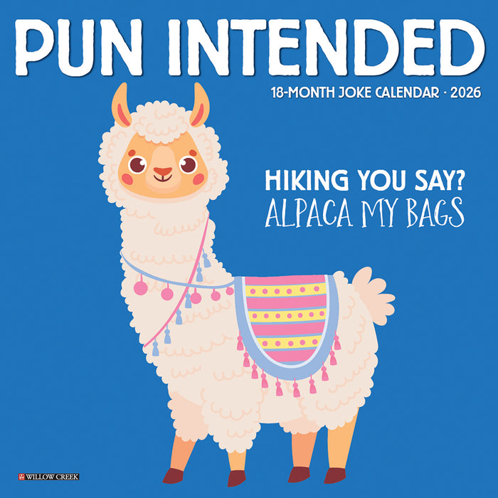 Pun Intended 2026 Mini Wall Calendar