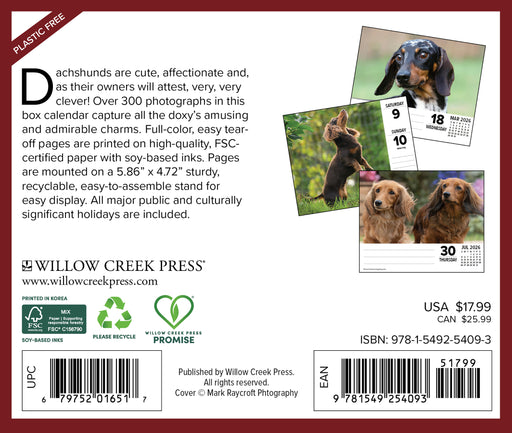 Dachshunds 2026 Page-A-Day Calendar