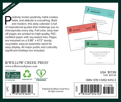 Dare Greatly 2026 Page-A-Day Calendar