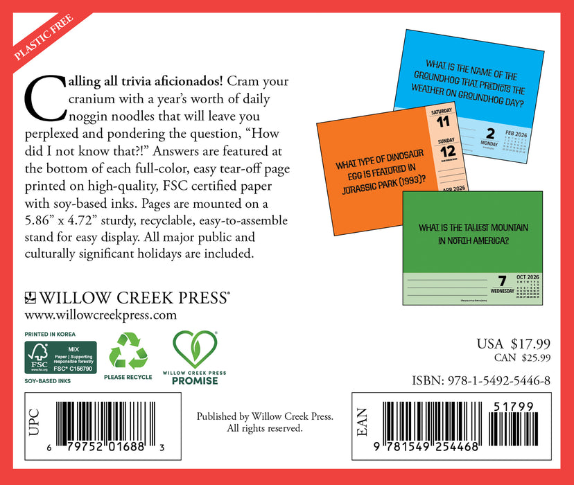 Trivia Night 2026 Page-A-Day Calendar