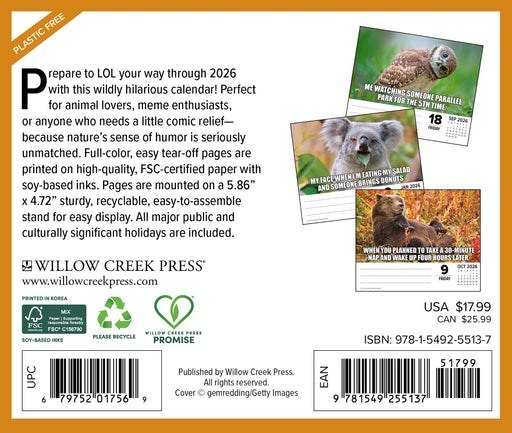 Animal Antics 2026 Page-A-Day Calendar