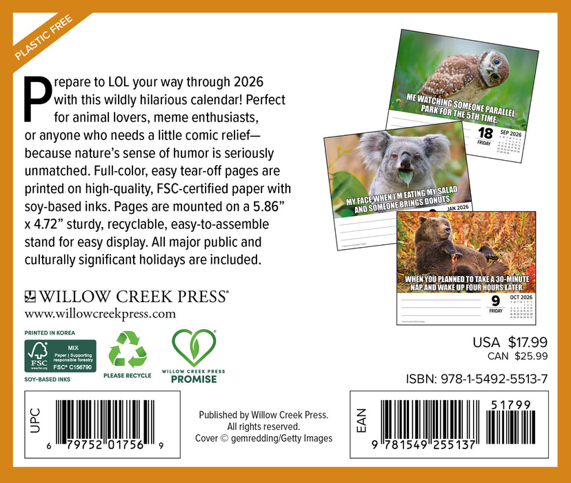 Animal Antics 2026 Page-A-Day Calendar