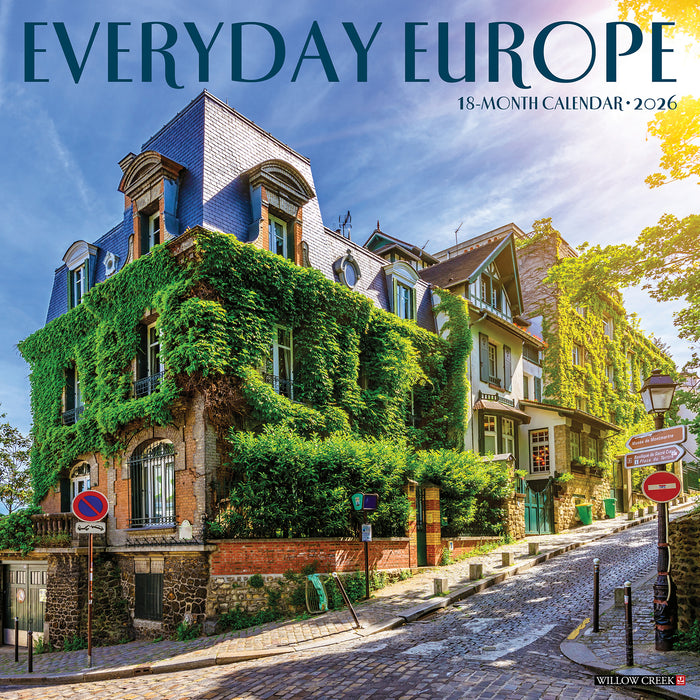 Everyday Europe 2026 Square Wall Calendar
