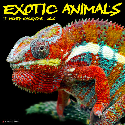 Exotic Animals 2026 Square Wall Calendar