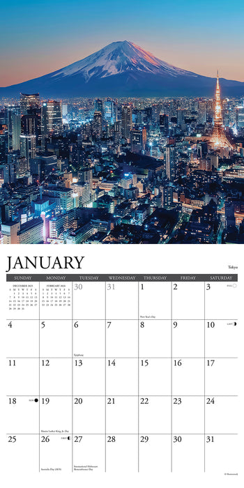 Japan 2026 Square Wall Calendar
