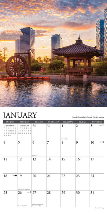 Republic of KOREA 2026 Square Wall Calendar (Online Exclusive)