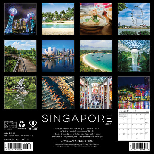 Singapore 2026 Square Wall Calendar (Online Exclusive)