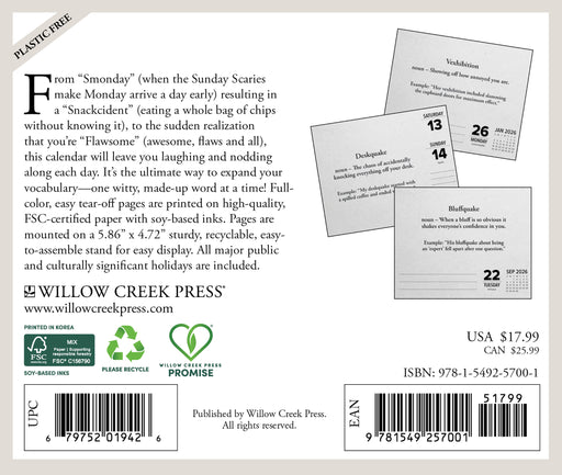 Made Up Words That Should Exist 2026 Page-A-Day Calendar