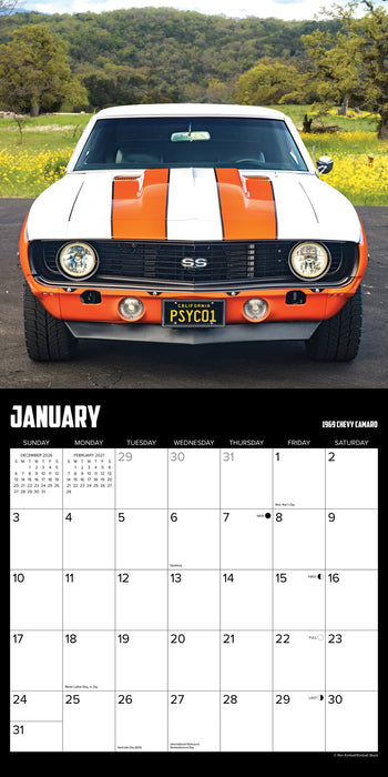 American Muscle Cars 2027 Square Wall Calendar