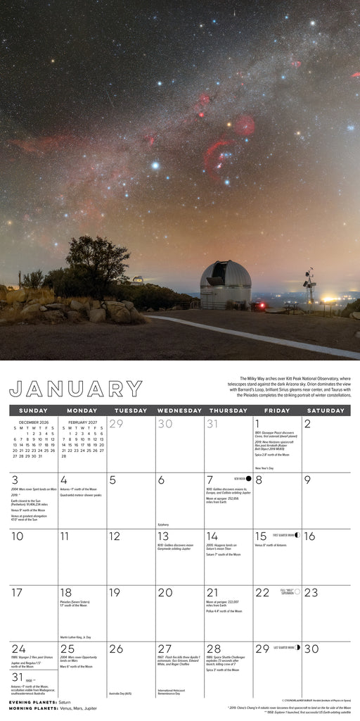 Astronomy 2027 Square Wall Calendar