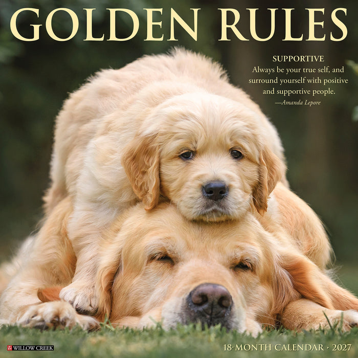 Golden Rules 2027 Square Wall Calendar