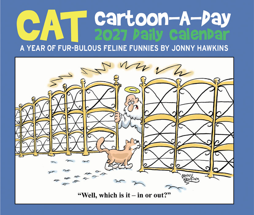Cat Cartoon-A-Day J Hawkins 2027 Page-A-Day Calendar
