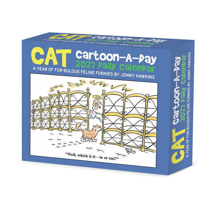 Cat Cartoon-A-Day J Hawkins 2027 Page-A-Day Calendar