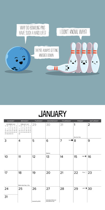 Bad Dad Jokes 2027 Mini Wall Calendar