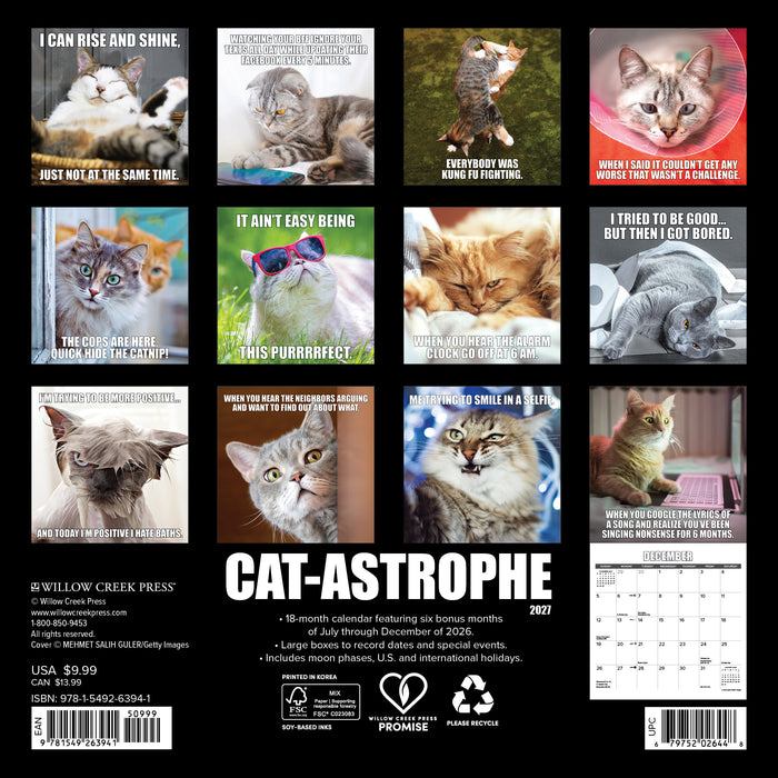 Cat Astrophe 2027 Mini Wall Calendar