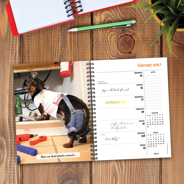 Crusoe The Celebrity Dachshund 2027 Weekly Diary
