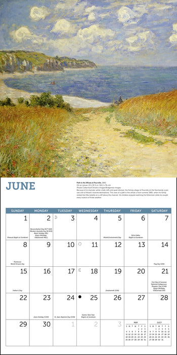 2025 Monet At Sea Wall Calendar