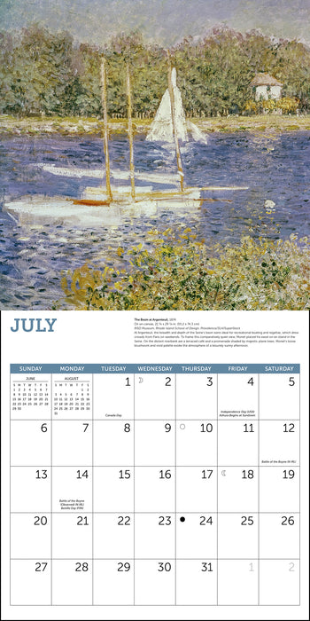 2025 Monet At Sea Wall Calendar