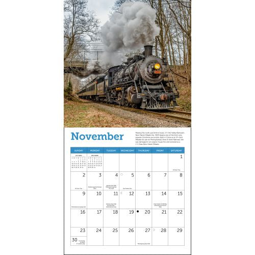 2025 Steam Trains Mini Wall Calendar