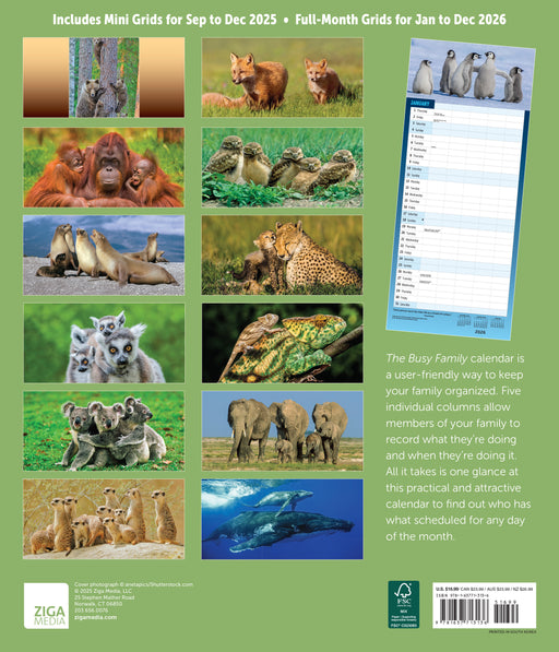 Busy Family 2026 Large Wall Calendar