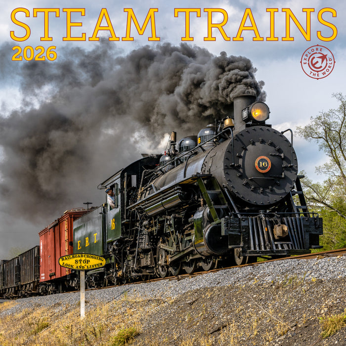 Steam Trains 2026 Mini Wall Calendar