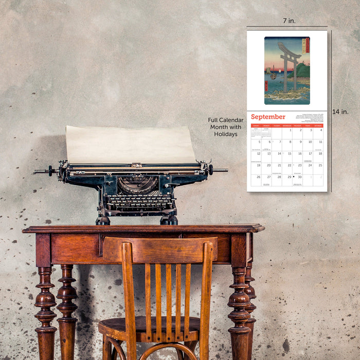Japanese Woodblocks MFA 2027 Mini Wall Calendar