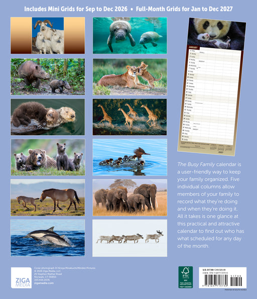 Busy Family 2027 Large Wall Calendar