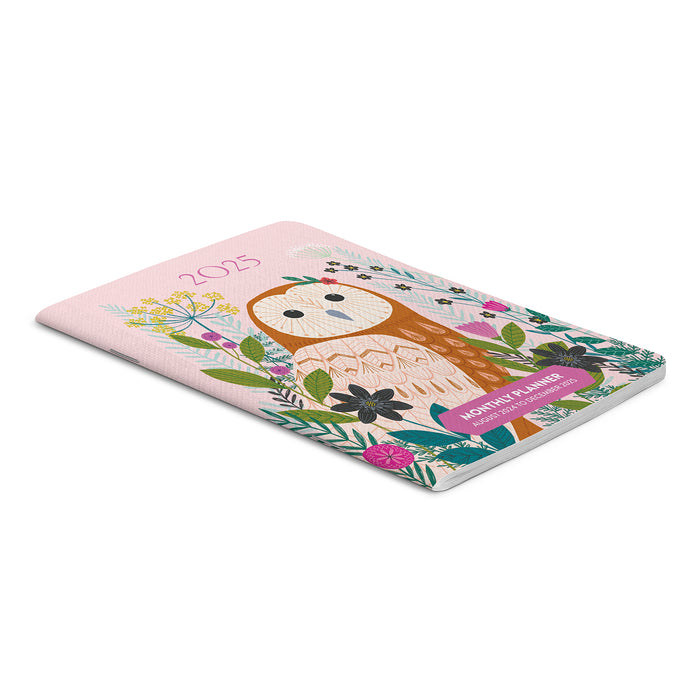 2025 Garden Owl Monthly Pocket Diary by  Orange Circle Studio from Calendar Club