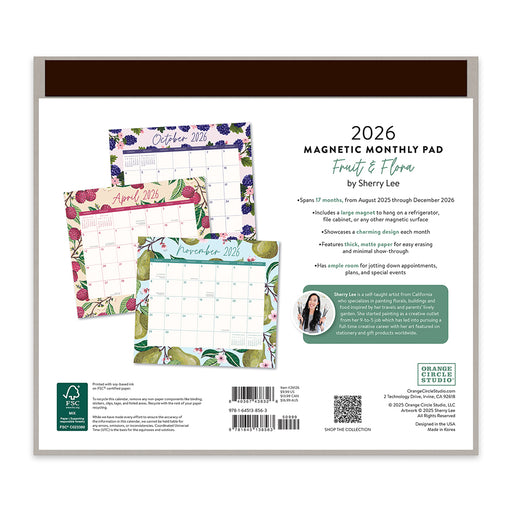 Fruit and Flora Pad Special Edition 2026 Magnetic Calendar