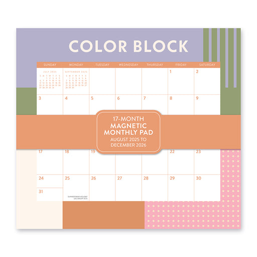 Color Block Pad Special Edition 2026 Magnetic Calendar