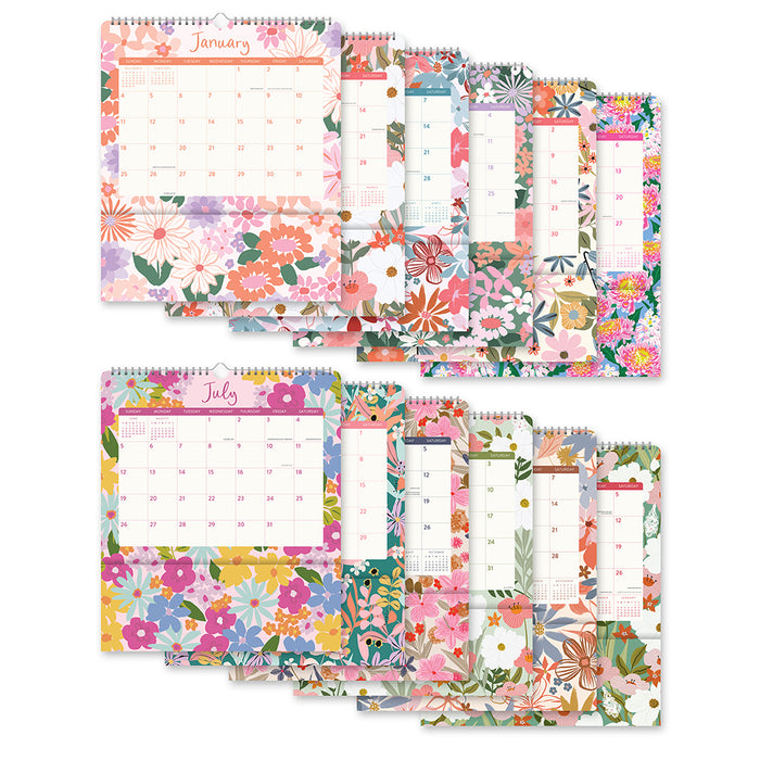 Secret Garden Pockets Plus 2026 Large Wall Calendar