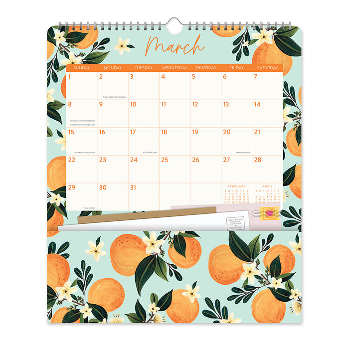 Fruit & Flora Pockets Plus 2026 Large Wall Calendar