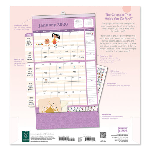 MUM Do It All 2026 Large Wall Calendar with Pocket