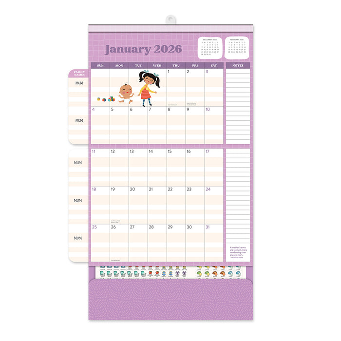 MUM Do It All 2026 Large Wall Calendar with Pocket