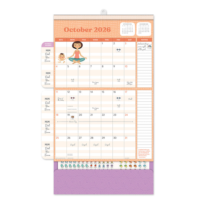 MUM Do It All 2026 Large Wall Calendar with Pocket
