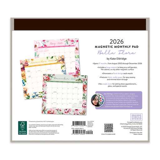Bella Flora Pad Special Edition 2026 Magnetic Calendar