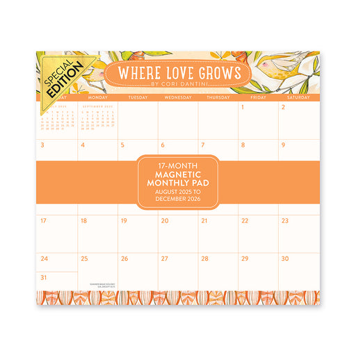 Where Love Grows Pad Special Edition 2026 Magnetic Calendar