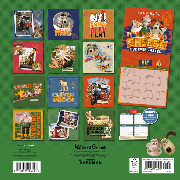 2025 Wallace & Gromit Wall Calendar