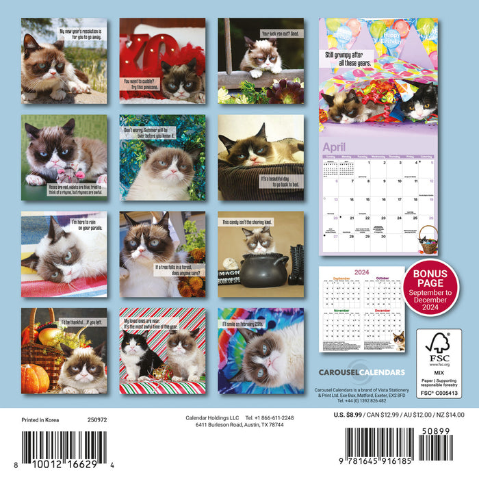 2025 Grumpy Cat Mini Wall Calendar