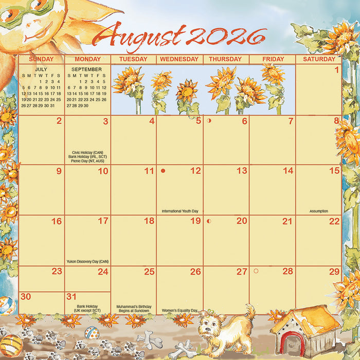 Joyful Seasons Magic Grip 2026 Square Wall Calendar