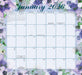 Floral Jumbo Magic Grip 2026 Large Wall Calendar