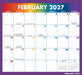 Rainbow Jumbo Magic Grip 2027 Large Wall Calendar