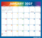 Rainbow Jumbo Magic Grip 2027 Large Wall Calendar