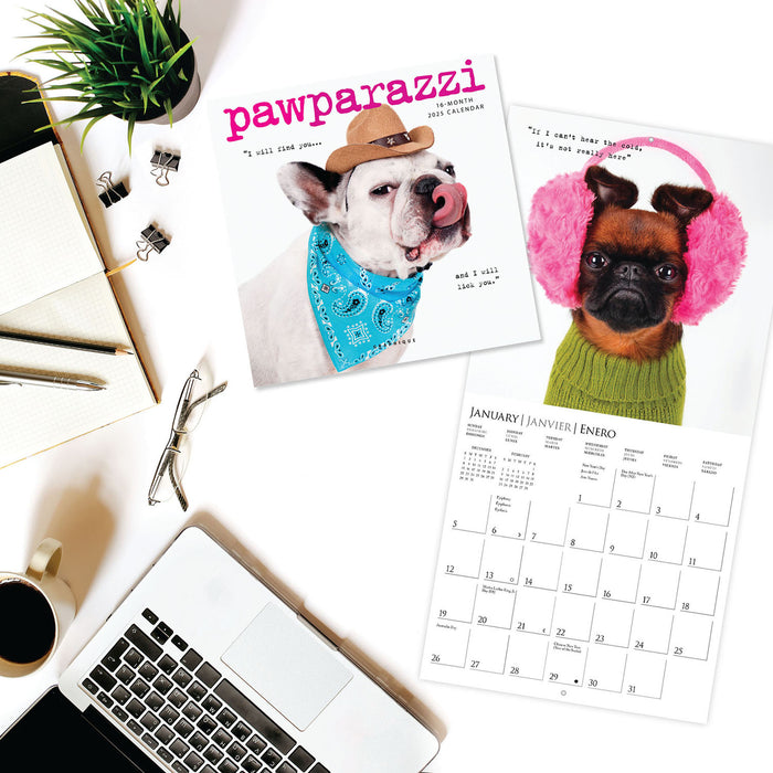 2025 Pawparazzi Mini Wall Calendar