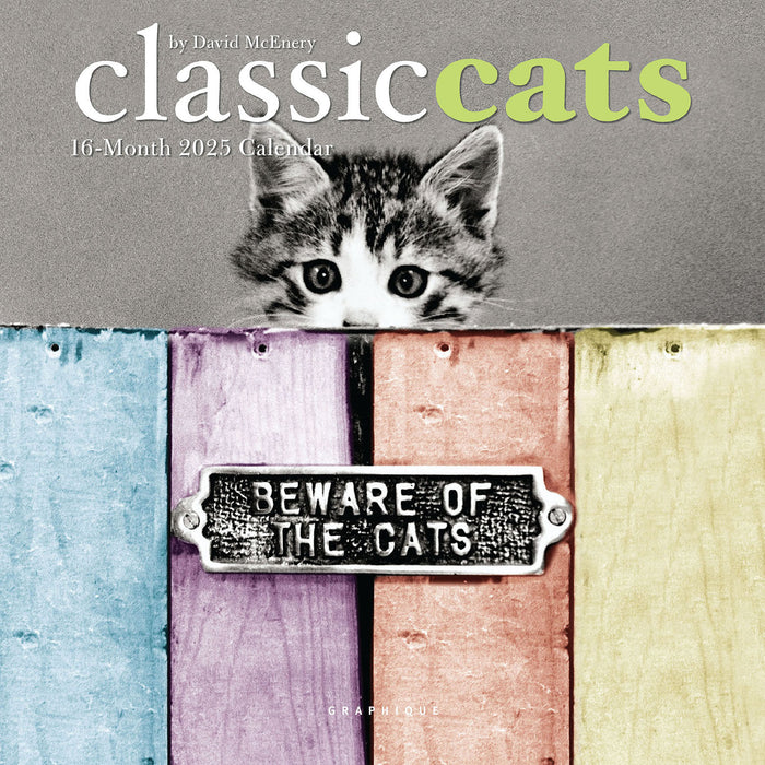 2025 Classic Cats Mini Wall Calendar