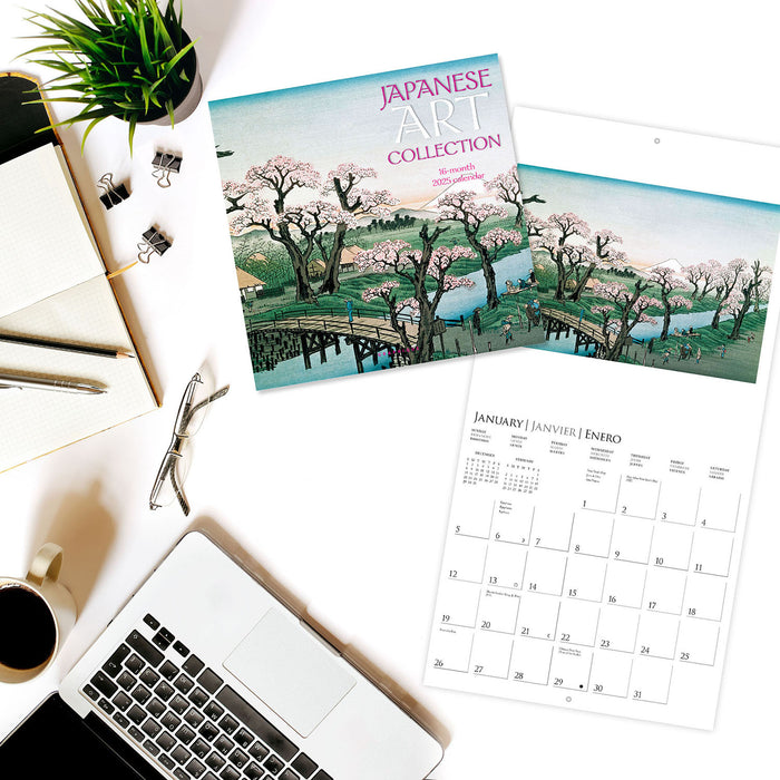 2025 Japanese Art Collection Wall Calendar