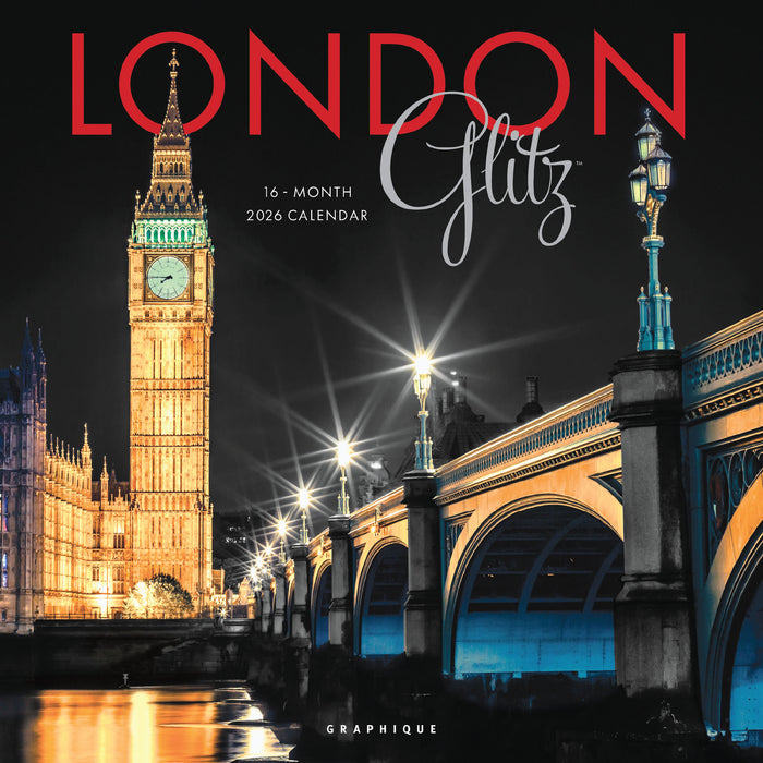 London Glitz 2026 Mini Wall Calendar