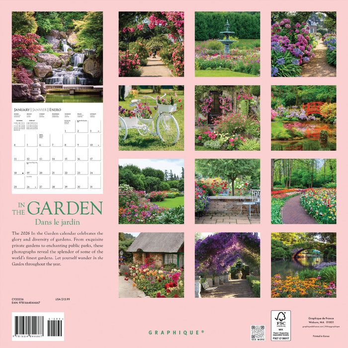 In the Garden 2026 Square Wall Calendar