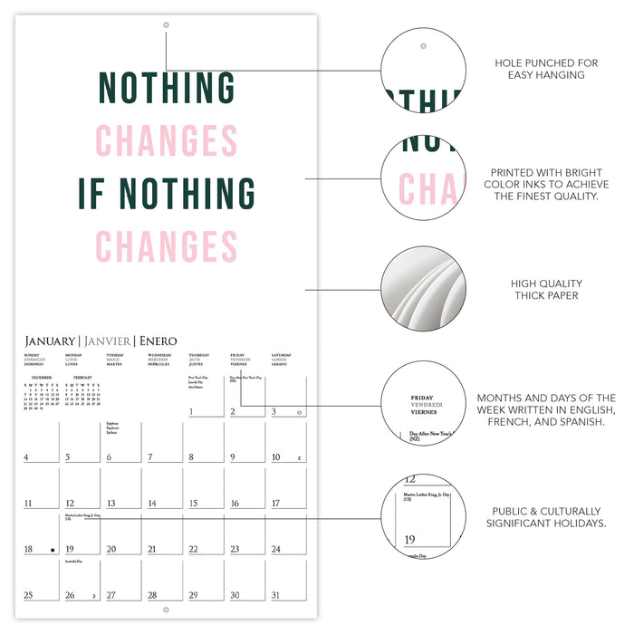 Girl Boss 2026 Square Wall Calendar