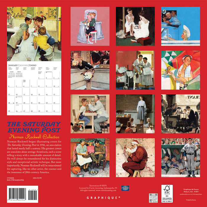 Saturday Evening Post 2026 Square Wall Calendar (Online Exclusive)